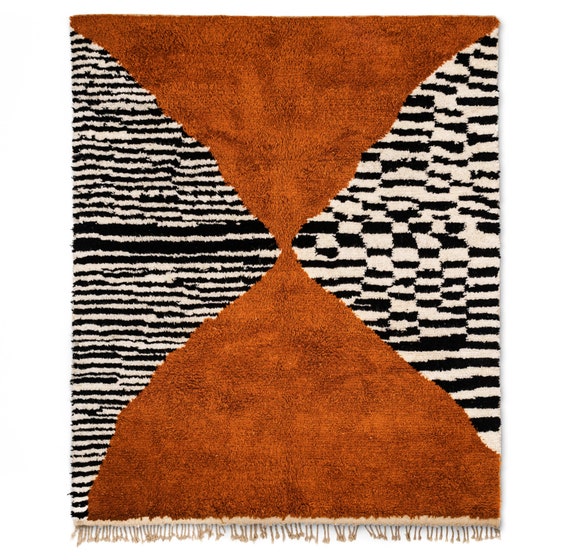 Beni ouarin berber rug, tapis marocain wool rug,
