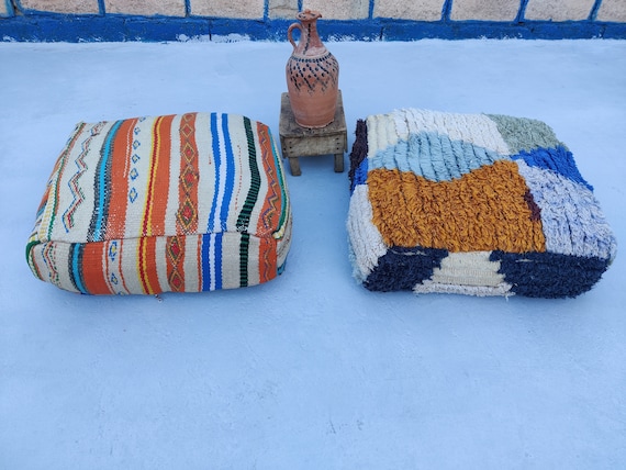 Poufs vintage poufs wool rug, 20x60cm
