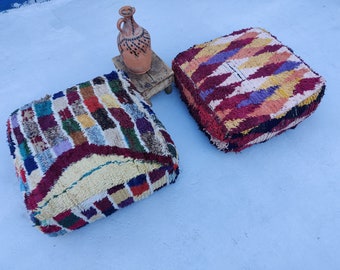 Berber Vintage Poufs Wollteppich, 20x60cm