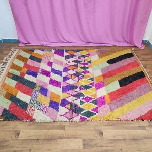Authentic boho wall hanging tapestry,  Colorful wool rug 10x12 ,Custom rug shape washable,  Teppich home rug, Retro rug living room
