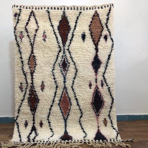 Moroccan Rugs -Berber Azilal Style -Handcrafted Woven Wool Rug -Unique Tapis Azilal -Moroccan Wool Rug For Home Decor-Gift Idea