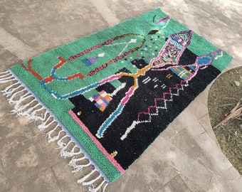 Beni Ourain Wool Rug, Handwoven Moroccan Decor
