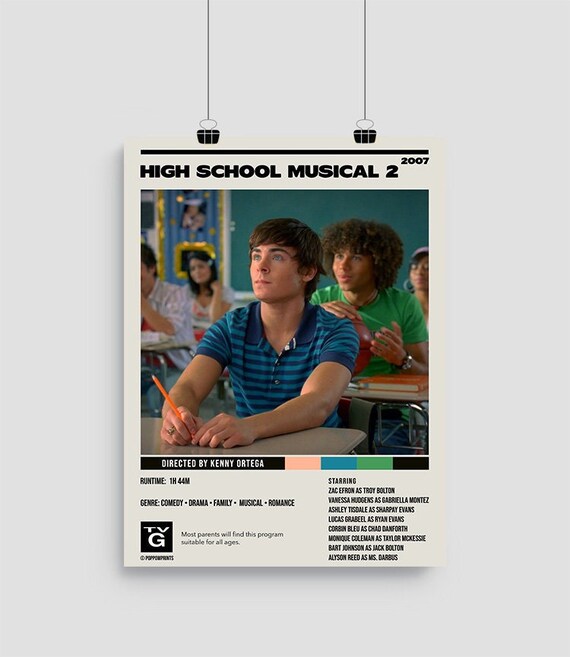 High School Musical 2 Minimalist Movie Digital Poster Etsy