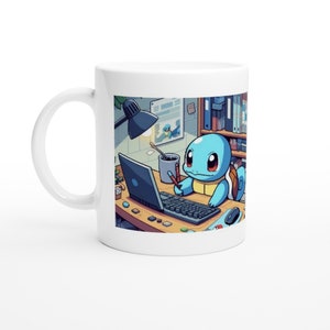 GEN 1 WATER Type POKE 11oz Ceramic Coffee Mug | Customised Anime Gift Aesthetic