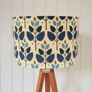 Retro Blue Tree Lampshade