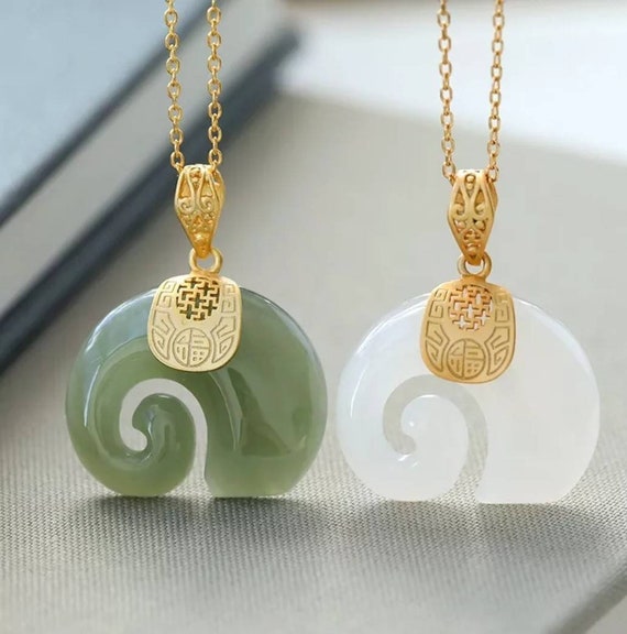 White jade elephant pendant sale