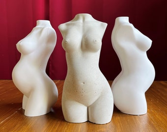 20cm Pregnant Woman Gypsum Beton Torso Dekor Architektur Statue Göttin Body Skulptur female Figur Körper Frau Dekoration Gips Schwanger