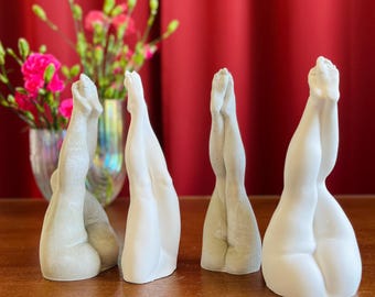 20 cm 8 inch Curvy Concrete Plaster Legs Statue Sculpture Concrete Curvy femme Torso female home decoration Figure curvy woman bust art