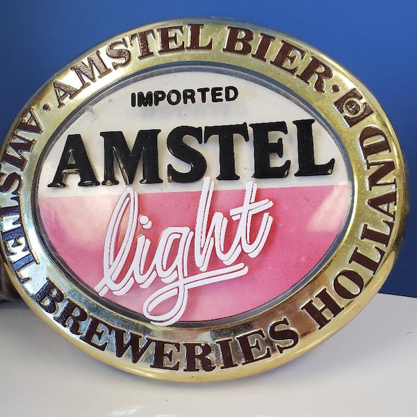 Amstel Light Bier Beer sign, Van Munching & Co. Inc., Vintage Beer Sign from New York Brewery, promotional Beer sign,collectibleadvertising