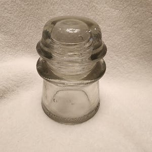 Antique Clear Glass Armstrong Insulator No. 2, Collectible Glass