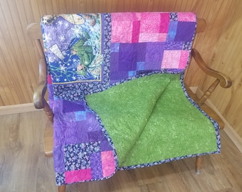 Beautiful, Handmade, Pink and Purple, Fairy, Quilt