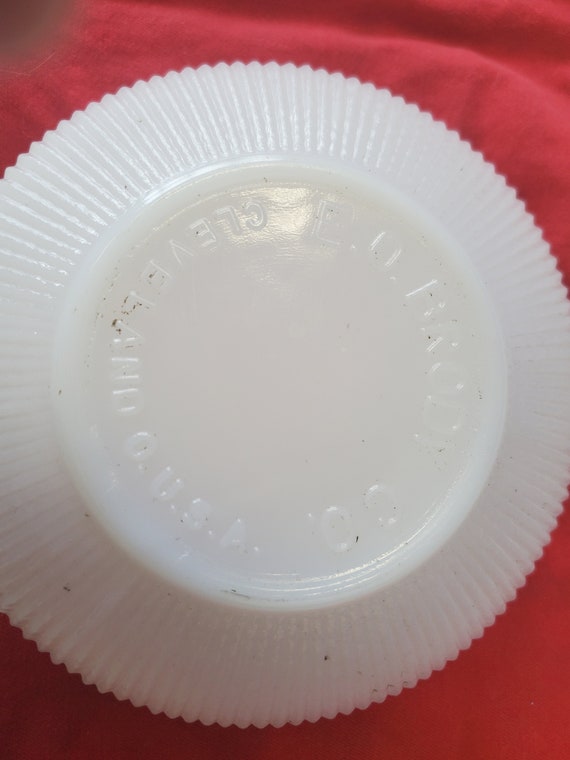 Vintage E.O. Brody Co. Cleveland Ribbed Milk Glass Bowl, Antique Bowl, Collectable Milk Glass
