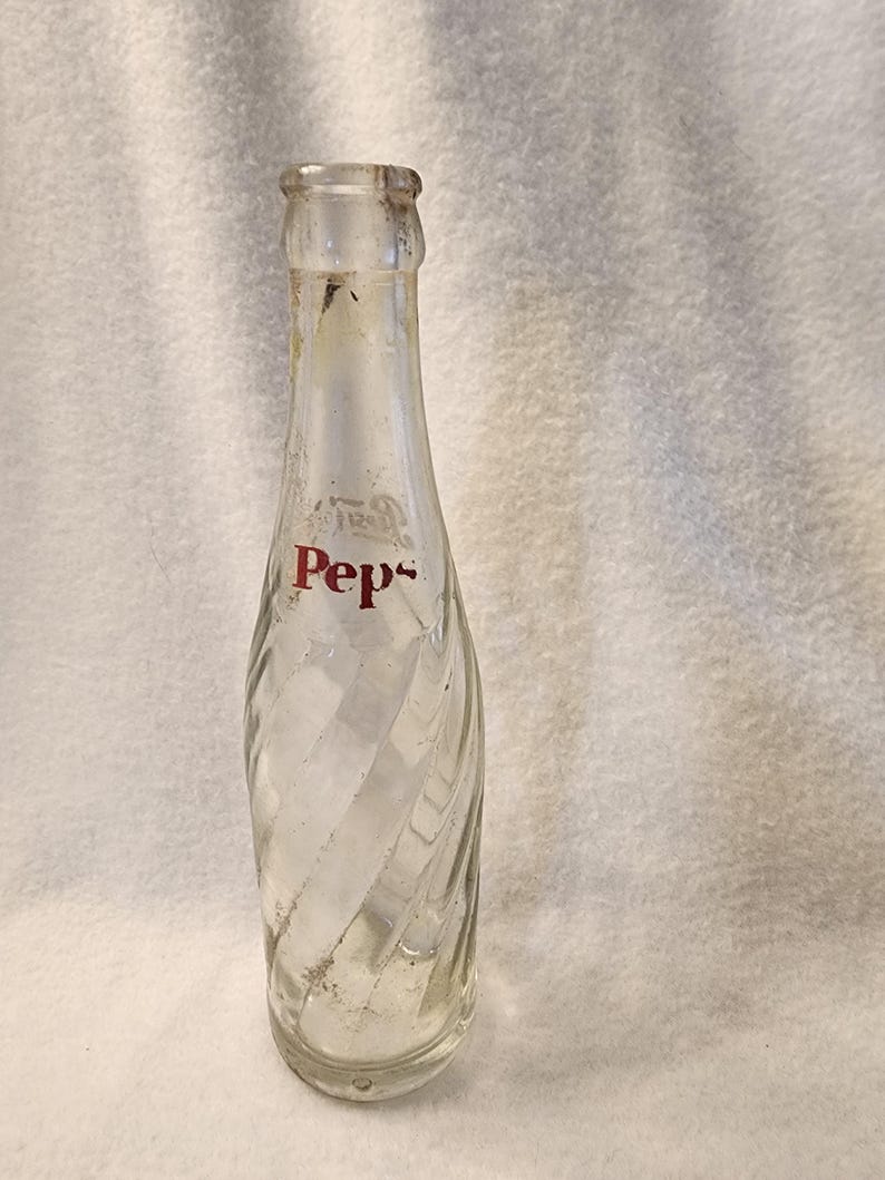 Vintage Pepsi Soda Bottle Glass Bottle Collectible Glass Old Bottle vintage-pepsi-soda-bottle-glass-bottle-collectible-glass-old-bottle