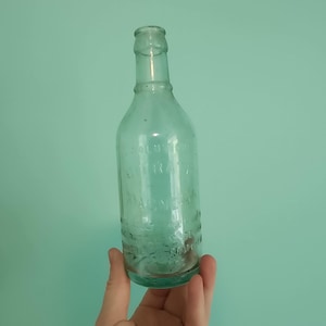 Vintage Bottle, Solution Citrate Magesia Bottle, Antique 1900s Glass Bottle, Collectible Glass