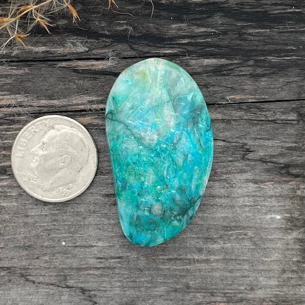 Arizona Chrysocolla Quartz Cabochon