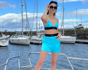 Mulberry Silk Lounge Shorts: Women's Summer Pajama Set