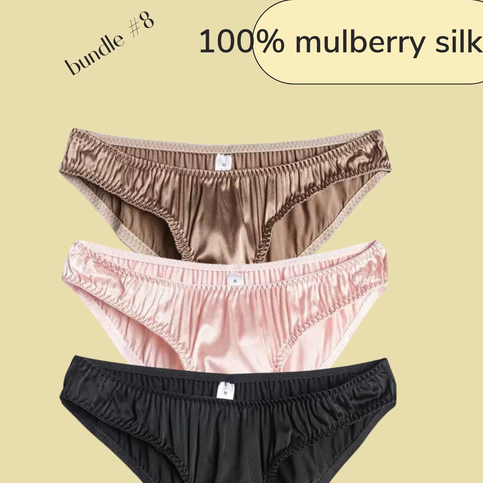 Pure Silk,knickers, Brief Panty,high Rise, Comfortable,soft, in Pink