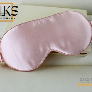100% Pure Mulberry Silk Sleep Masks,Blindfold Premium Grade 6A Silk Eyemask,Anti-Aging Light Blocking Mask,Self Care Gifts for her and him