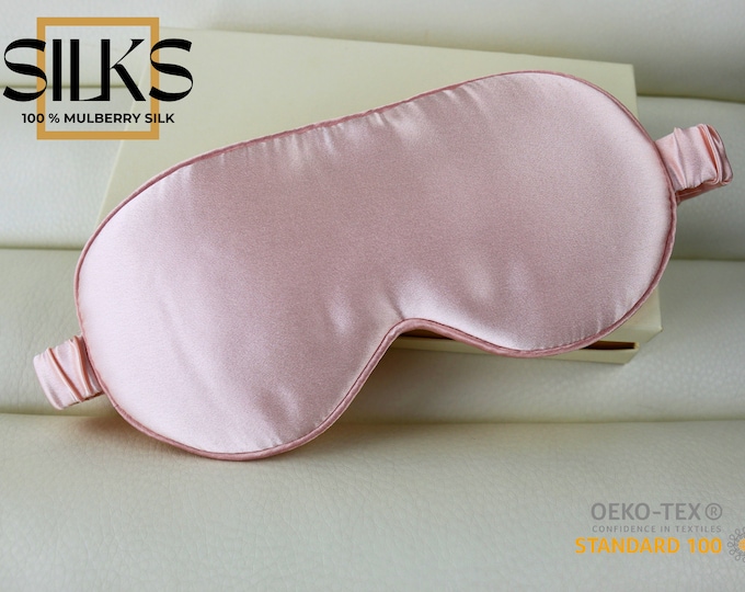 100% Pure Mulberry Silk Sleep Masks,Blindfold Premium Grade 6A Silk Eyemask,Anti-Aging Light Blocking Mask,Self Care Gifts for her and him