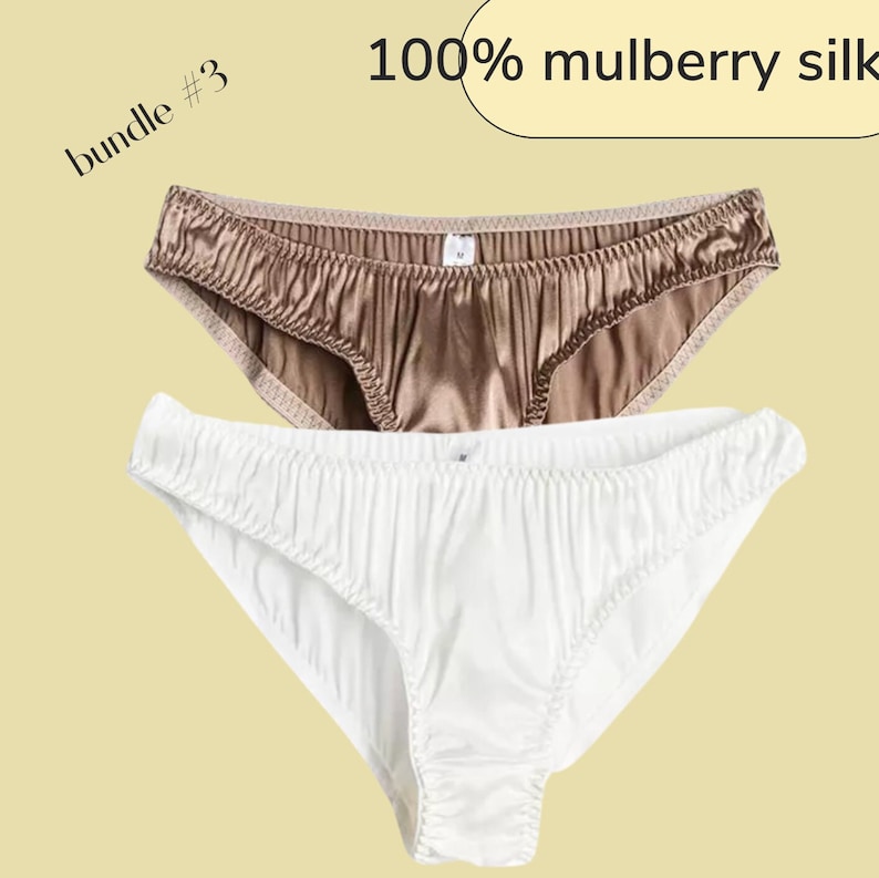 Pure Silk,bikini, Panty,high Rise, Comfortable, and Soft, in Pink, Black, and White 100% Pure