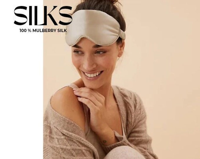 100% Mulberry Silk Sleep Masks,beige,grey Blindfold Premium Grade 6A Silk sleep mask,Anti-Aging,sleep Mask,Self Care Gifts for her and him