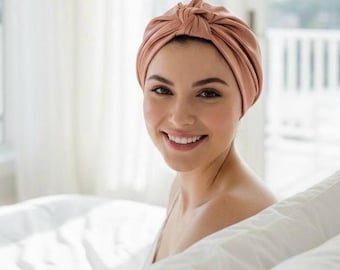 Zijden slaapmuts voor dames | Elastische haarmuts met hoofdband | Mulberry-cadeau