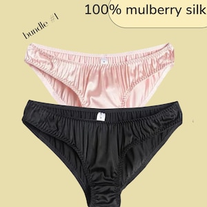 1PCS 100% Organic Cotton Comfy Cute Pink Ladies Hipster Panty With Cute Bow Cotton  Women's Underwear Handmade Panty Lingerie Bridal Gift 