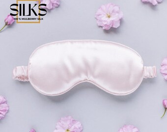 Maski do spania z jedwabiu morwowego 100%, granatowa opaska na oczy Premium Grade 6A Silk Sleepmask, maska przeciwstarzeniowa blokująca światło, prezenty do pielęgnacji dla niej i dla niego