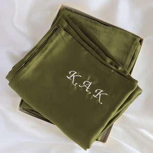 Custom pillow case|monogram silk pillowcase| pillowcover for hair growth|pillow covers |mother gift|personalized|pillowcase silk|case