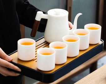 Ceramic Tea Set|Home Simple Tea Set|Kung Fu Teapot|Tea Cups|Vintage Tea Set|Custom Gifts