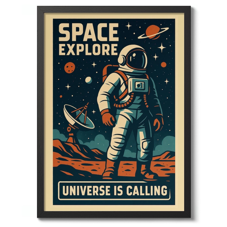 Space Explore Vintage NASA Print, Poster Wall Art Decor, Gift for ...