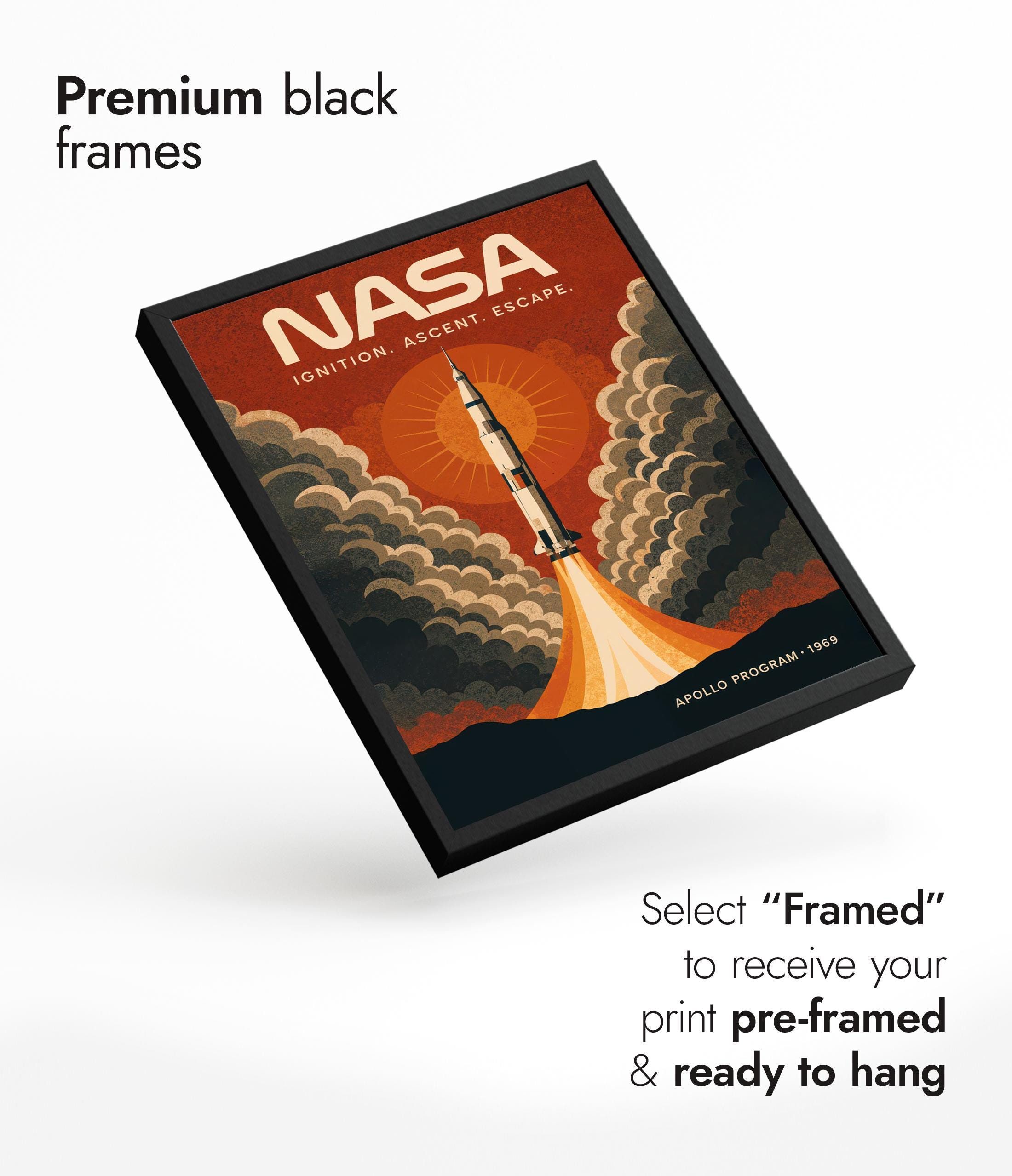 NASA Apollo Program 1969 Print, Space Poster, Vintage NASA Wall Art ...