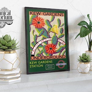 Cactus House, affiche vintage de Kew Gardens de Zazzle.be Liste d&#39;envies Vous avez des idées ? Impression d&#39;art mural décoration d&#39;intérieur, salon minimaliste, cuisine, chambre, bureau | Tailles : A6 A5 A4 A3 A2 A1