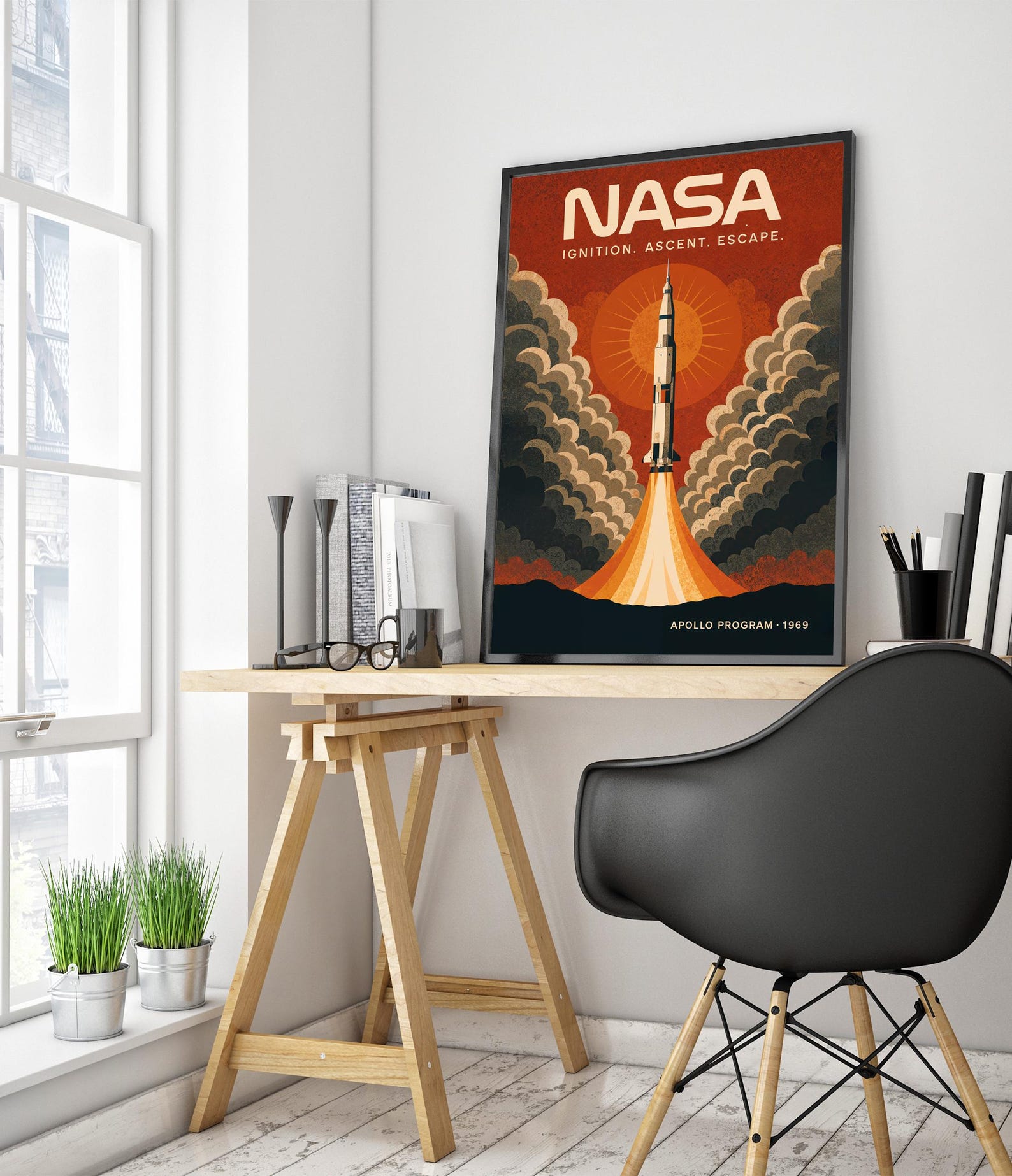 NASA Apollo Program 1969 Print, Space Poster, Vintage NASA Wall Art ...