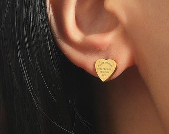 Tiffany Heart Earrings - Etsy UK