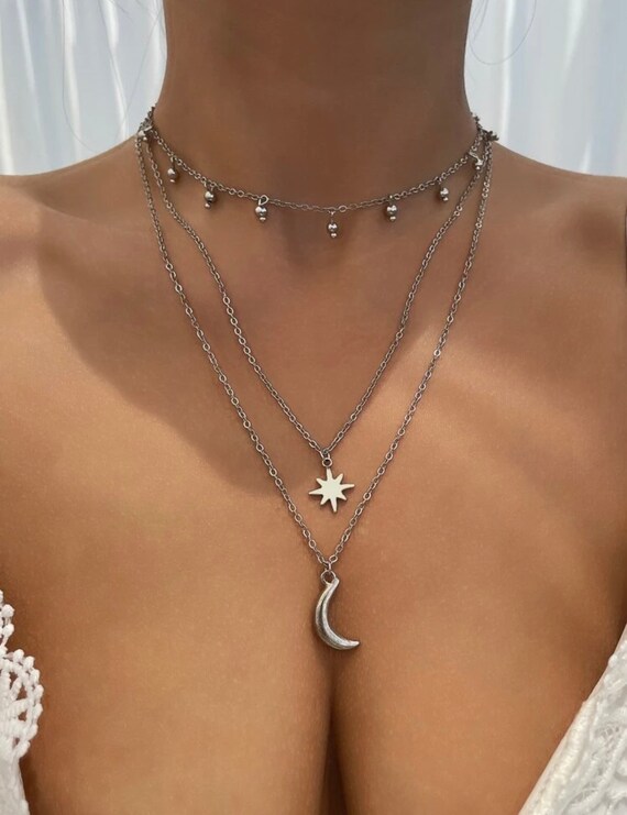 Star multi shop layer necklace
