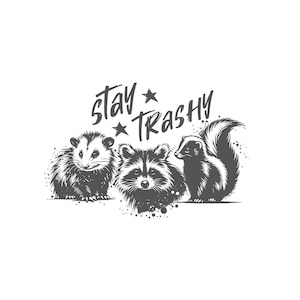 stay trashy svg, stay trashy png, stay trashy raccoon svg png