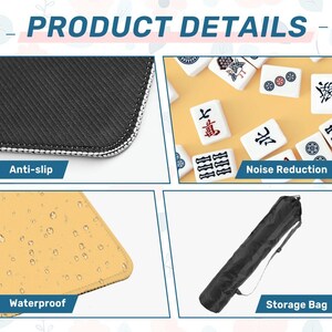 Soft Butter Mahjong Mat | Minimalist Yellow Square Game Mat | Neutral Mahjong Table Mat | Mahjong Accessories