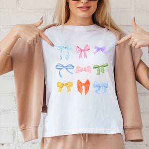 Pastel Bows PNG File, Coquette Bows Png, Trendy Aesthetic Shirt Design, Soft Girl Aesthetic, Cottagecore Aesthetic, Ribbons Png