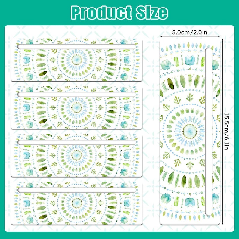 Watercolor Botanical Mahjong Set of 4 Acrylic American Mahjong Line Readers