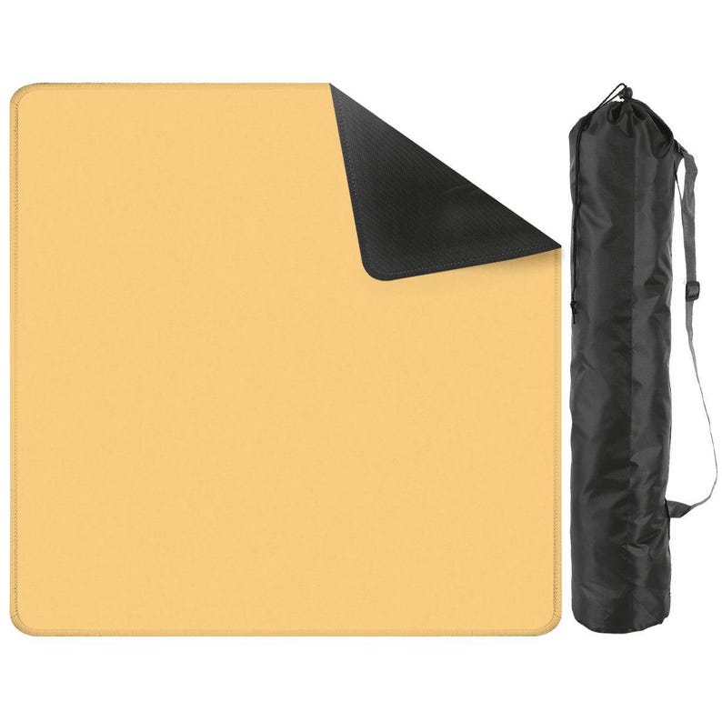 Soft Butter Mahjong Mat | Minimalist Yellow Square Game Mat | Neutral Mahjong Table Mat | Mahjong Accessories