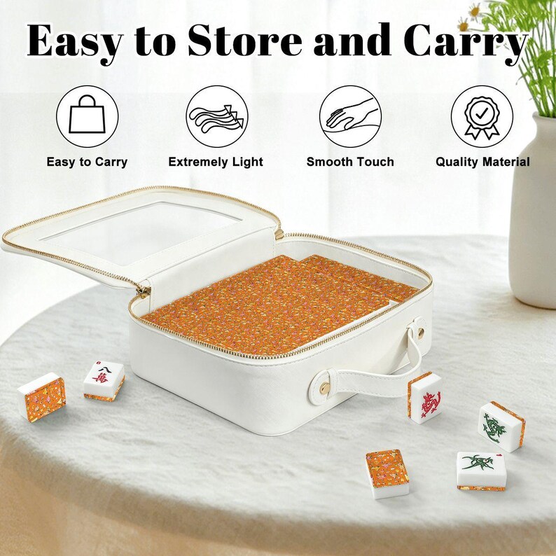 Colorful Mocktail Mahjong Tiles, Summer Citrus Mahjong Set With Traditional Chinese Tile Fronts