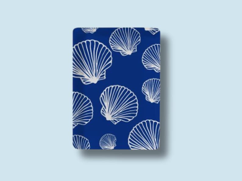 Blue Seashell Mahjong Tiles Coastal Ocean Mahjong Set With Traditional Chinese Tile Fronts