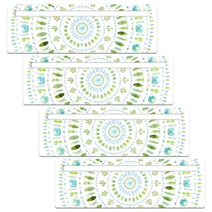 Watercolor Botanical Mahjong Set of 4 Acrylic American Mahjong Line Readers