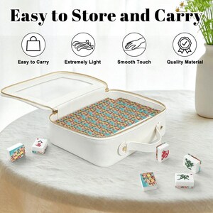 Beach Umbrella Mahjong Tiles Coastal Summer Mahjong Set With Traditional Chinese Tile Fronts