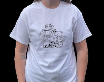 Toy Story Single Line Art Shirt, Disney Movie Tee or Hoodie