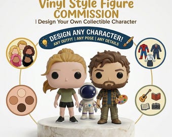 Custom Personalized Vinyl Style Figure Commission | Design Your Own Collectible Character