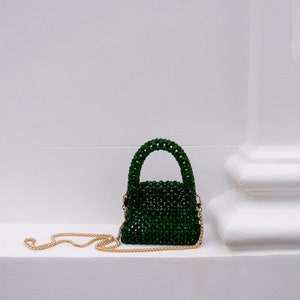 Women Handbag With Chain Strap Crystal Beaded Handbag - Etsy