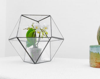 Nebula Geometric Terrarium, by Kraftzon, Glass Container, Handmade Terrarium, Gift for Mom, Plant Mom, Succulent, Cactus, Gift for Women
