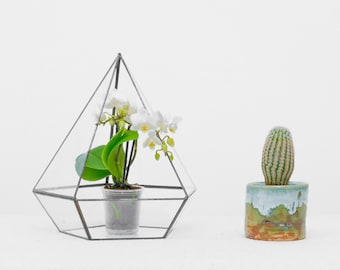 Pentagon Prism Geometric Terrarium, by Kraftzon, Glass Container, Handmade Terrarium, Gift for Mom, Plant Mom, Succulent, Gift for Women